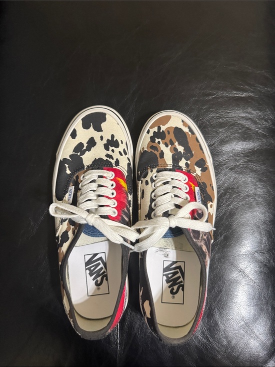 Vans Shoes - Vans Low Top Sneakers - Cow Print with Red and Tan Accents